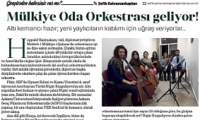 Mülkiye Oda Orkestrası geliyor..
