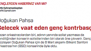 Gelecek Vaad Eden Genç Kontrbasçı