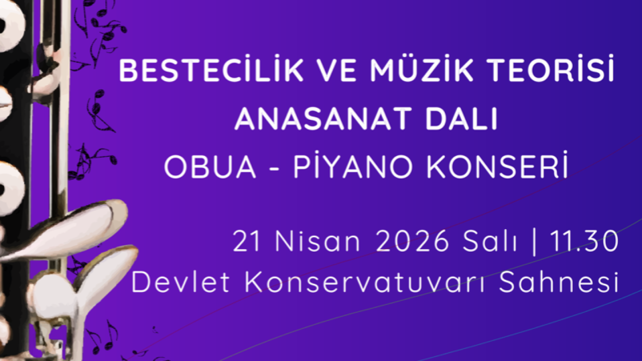 Bestecilik Öğrencilerinin Obua - Piyano Yapıtları