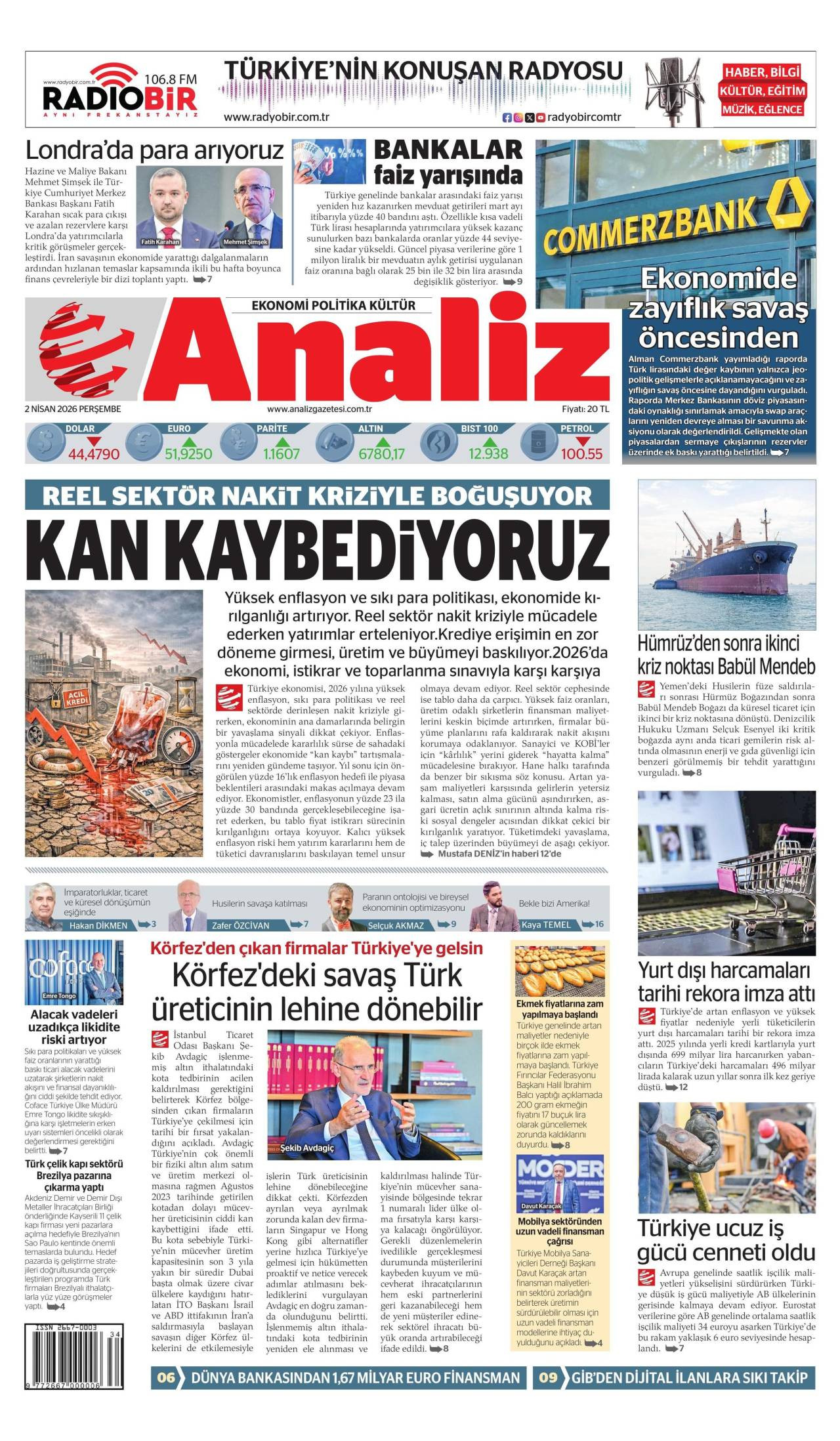 Analiz Gazetesi Gazete Manşeti