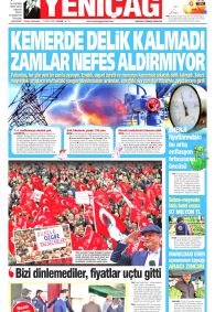 Yeniçağ Gazetesi Gazete Manşeti